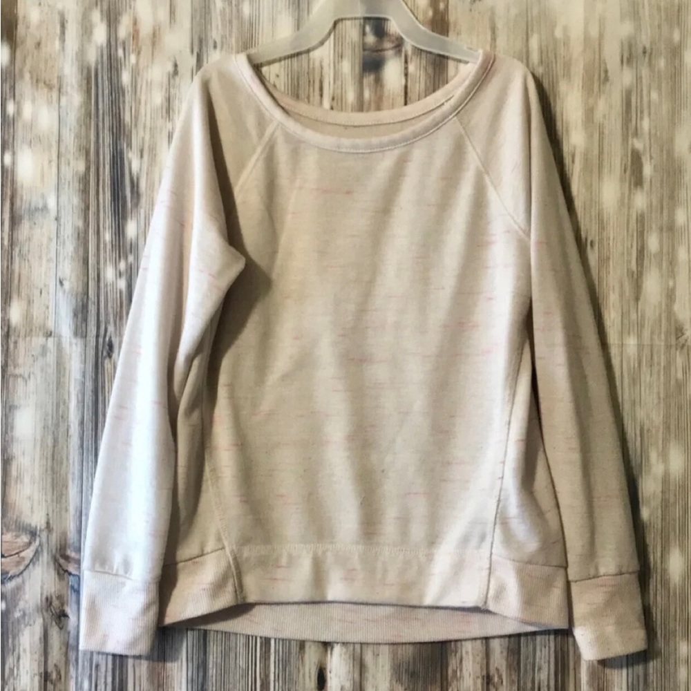 Athletic Works Youth Girls LS Pink/White Top Shirt Size M (7/8)